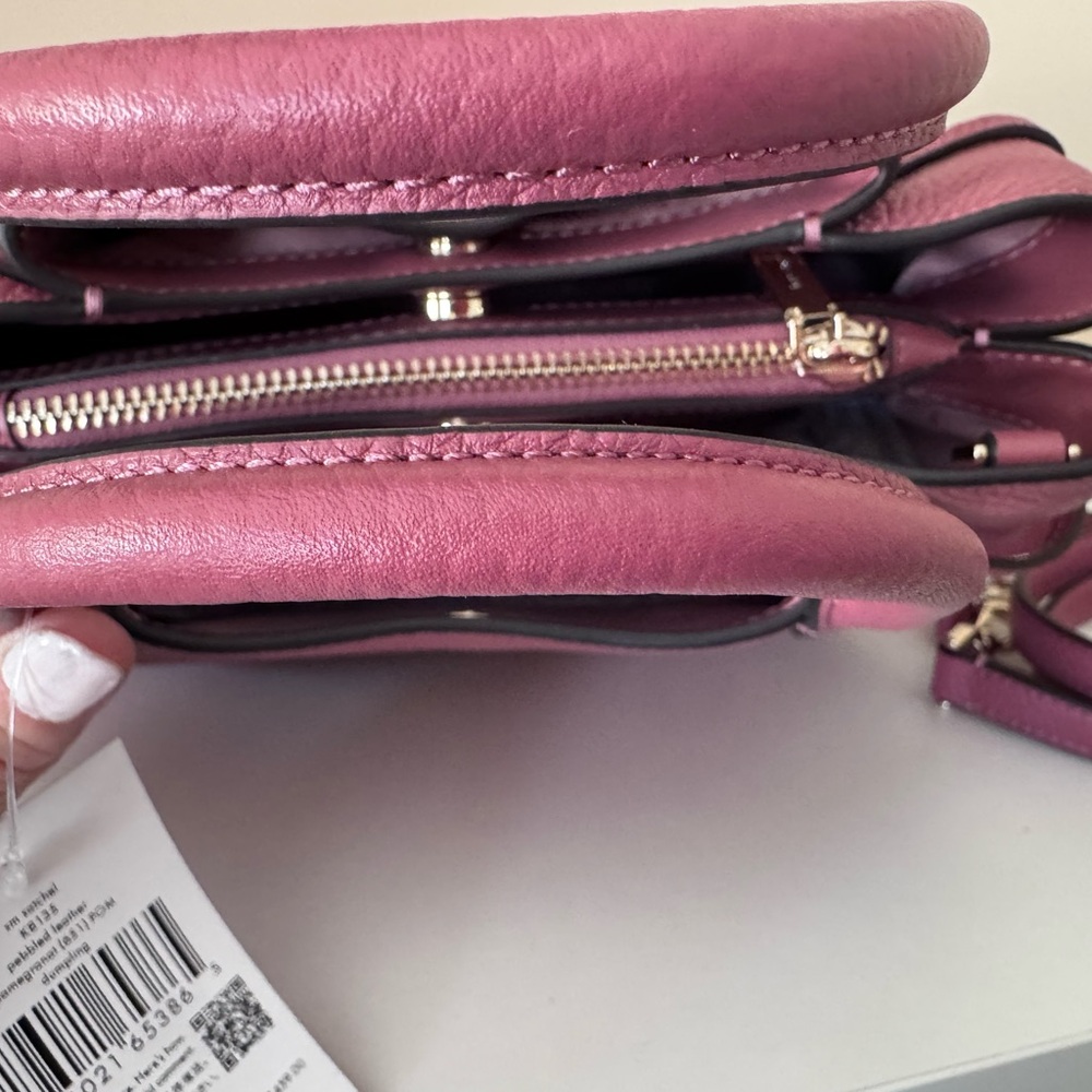 NWT Kate Spade Dumpling Bag Pebbled Leather Top-Handle in Pomegranate - Picture 4 of 7